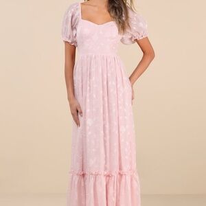 Lulus Phenomenal Sweetness Pink Floral Burnout Bustier Maxi Dress - Size 1X